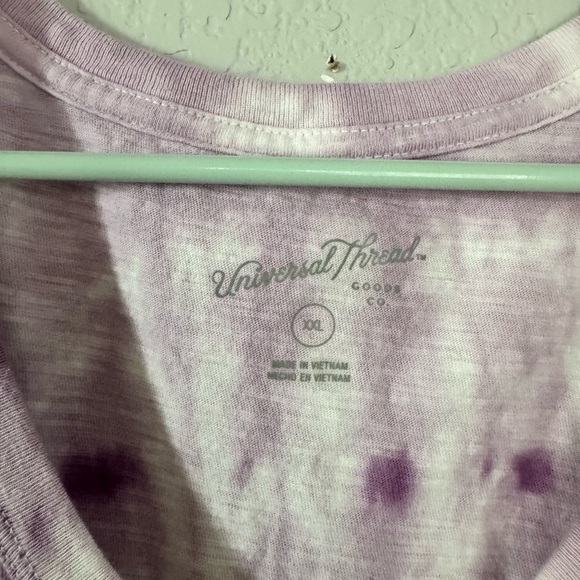 Universal Thread Tie Dye Purple White T-Shirt XXL - Picture 2 of 3